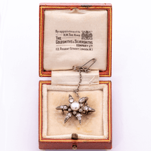 Load image into Gallery viewer, Diamond & Pearl Brooch in Box | Corrigan Jewels