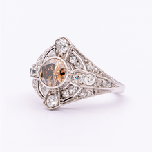 Load image into Gallery viewer, Side Profile Cognac Diamond Cocktail Ring
