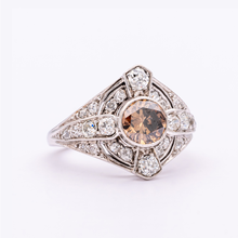 Load image into Gallery viewer, Diamond Side View Cognac Cocktail Ring | Corrigan Jewels
