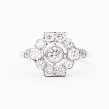 Load image into Gallery viewer, Diamond Halo Ring in White Gold
